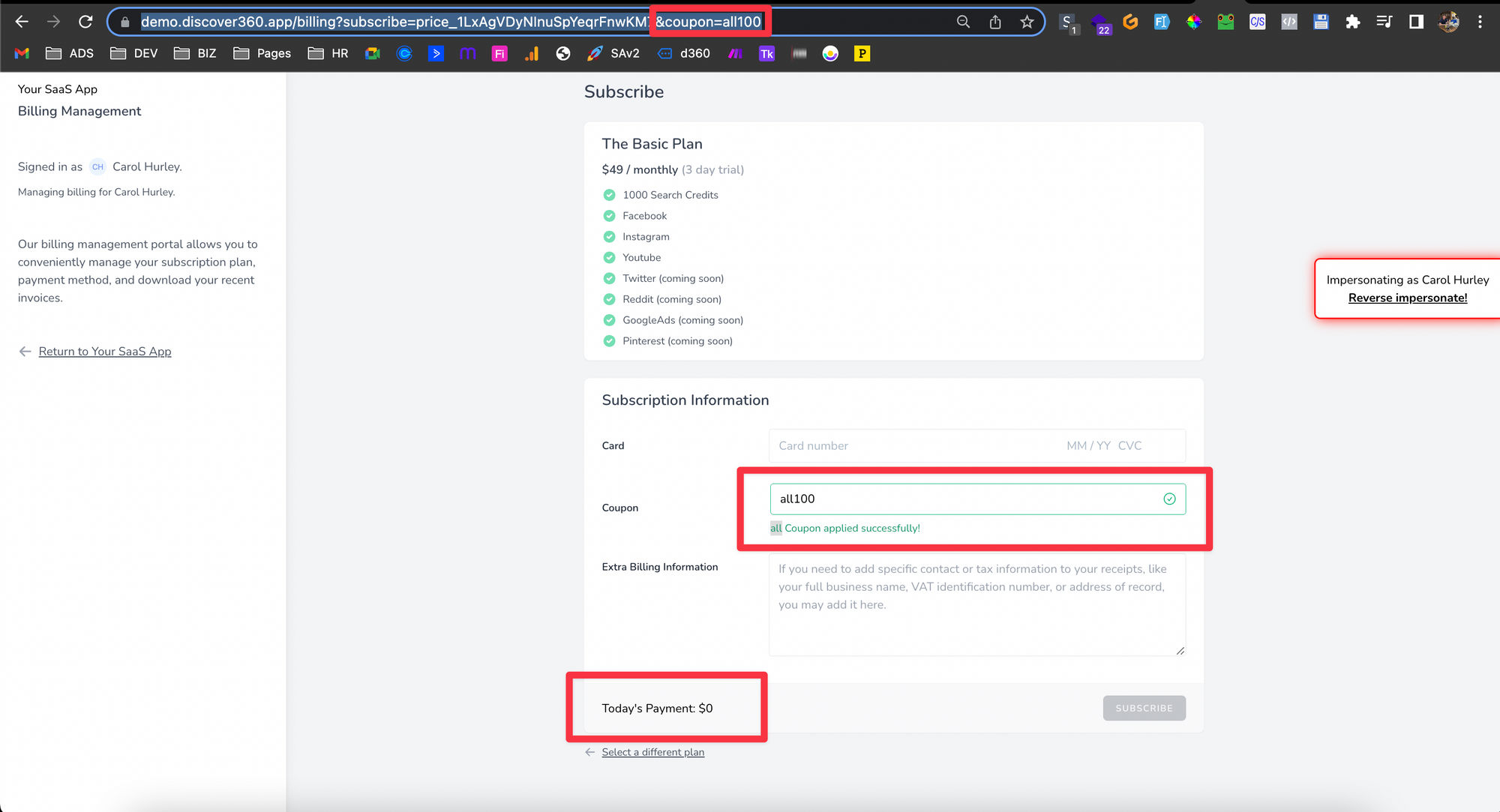 WL SaaS Updates: Improved Billing Page Logic & UI